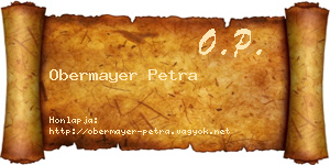 Obermayer Petra névjegykártya
